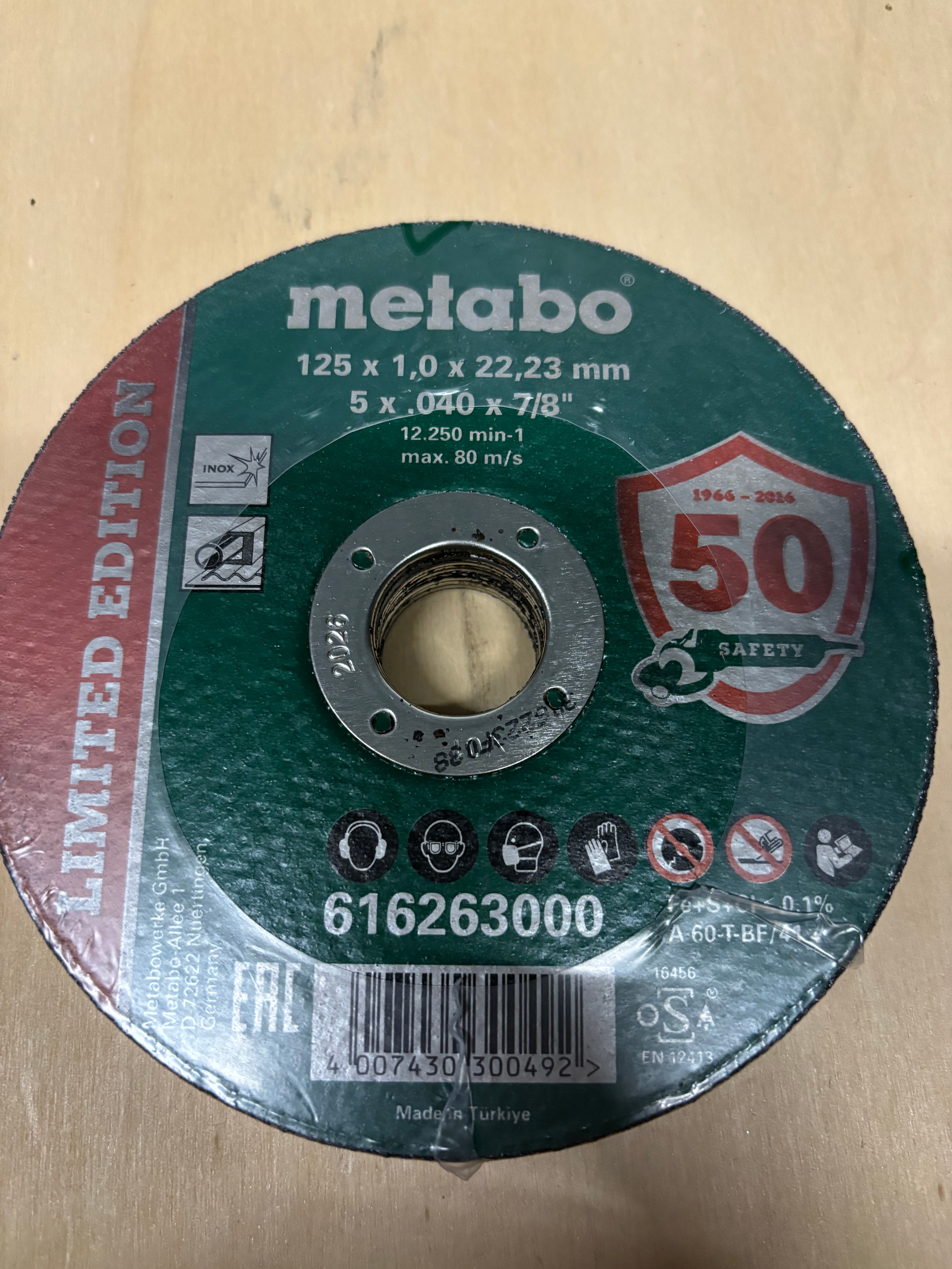 Metabo Trennscheibe 10 Stück 125 x 1.0 x 22.23 mm