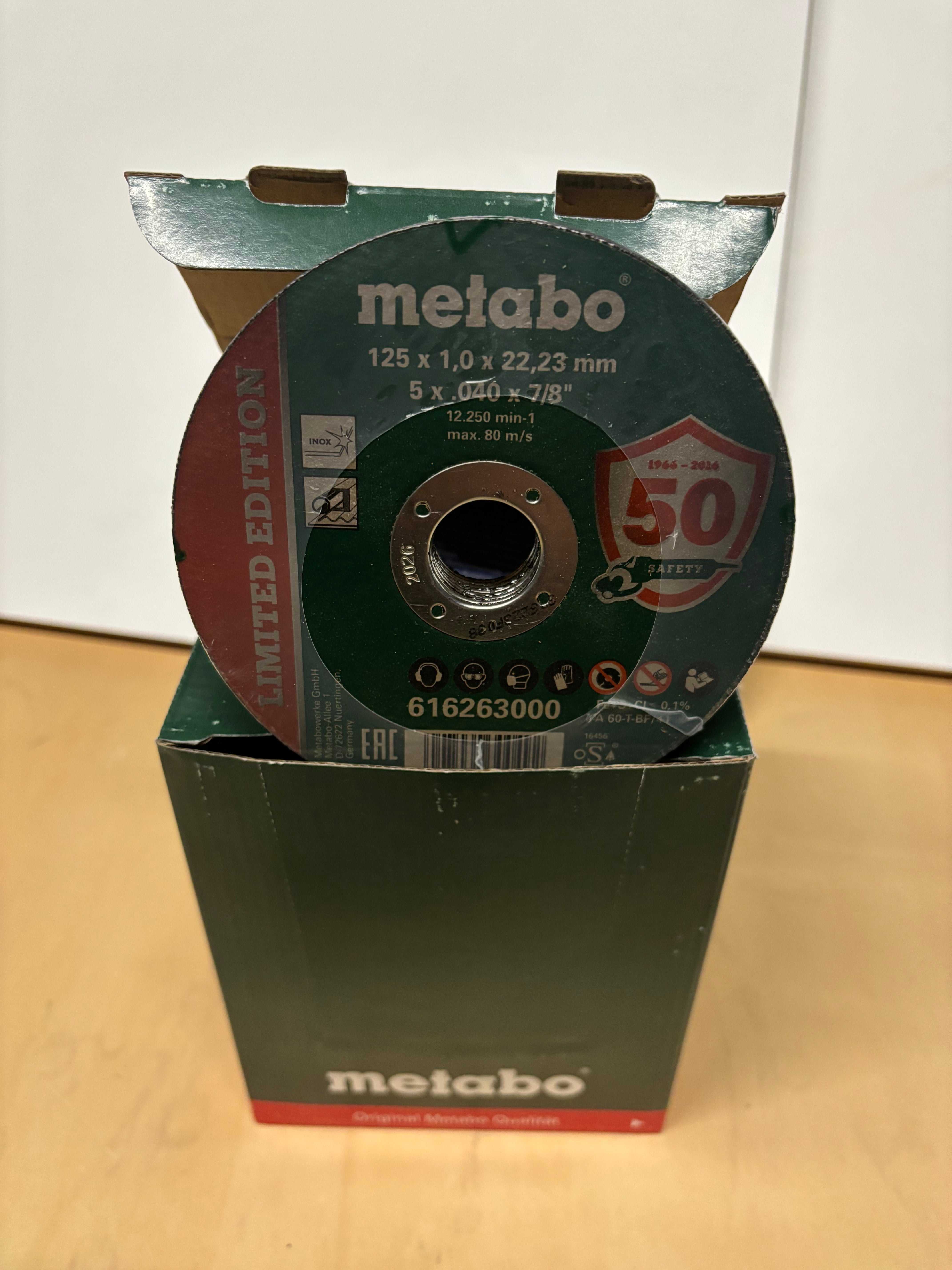 Metabo Trennscheibe 10 Stück 125 x 1.0 x 22.23 mm